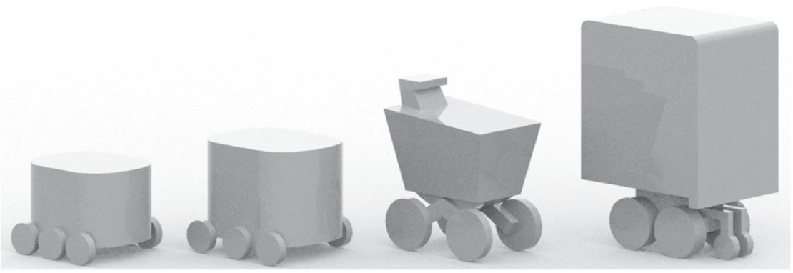 Figure 1 — Example of PMR forms for the distribution of small packages 
(Source. Urban robotics foundation)